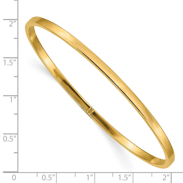 Lovely Rita's Bracelets 14k Yellow Gold Square Tube Slip-on Bangle