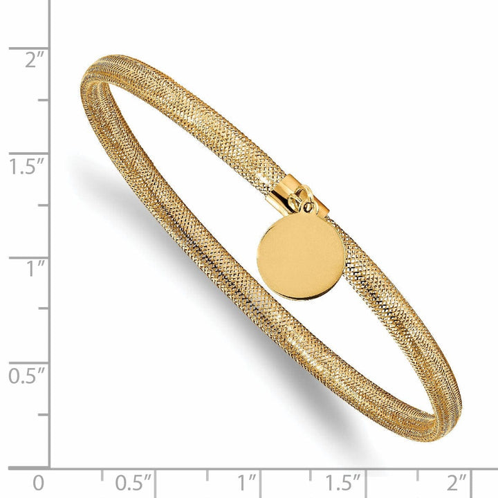 Lovely Rita's Bracelets 14k Yellow Gold Stretch Dangle Charm Bracelet