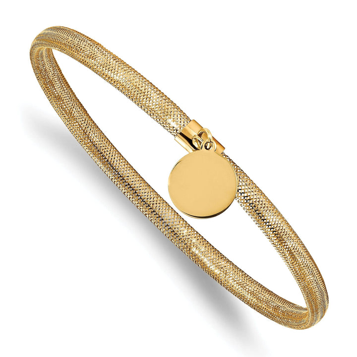 Lovely Rita's Bracelets 14k Yellow Gold Stretch Dangle Charm Bracelet