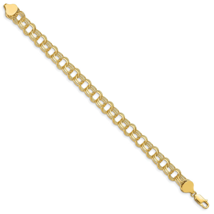 Lovely Rita's Bracelets 14k Yellow Gold Triple Link Charm Bracelet
