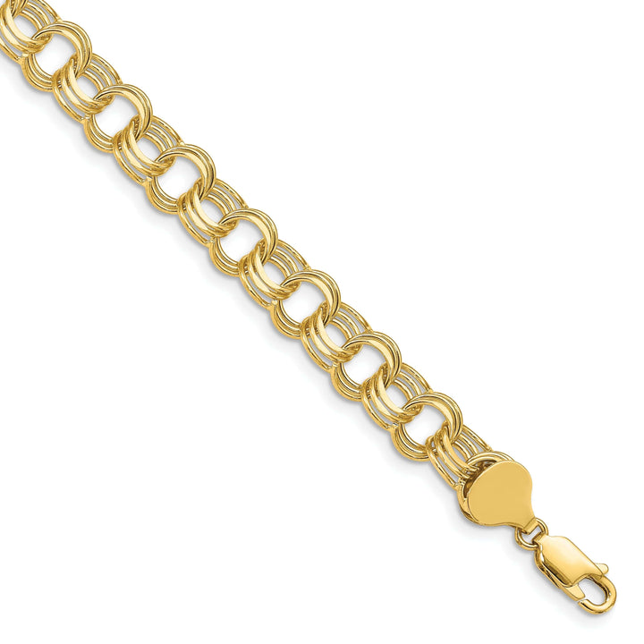 Lovely Rita's Bracelets 14k Yellow Gold Triple Link Charm Bracelet