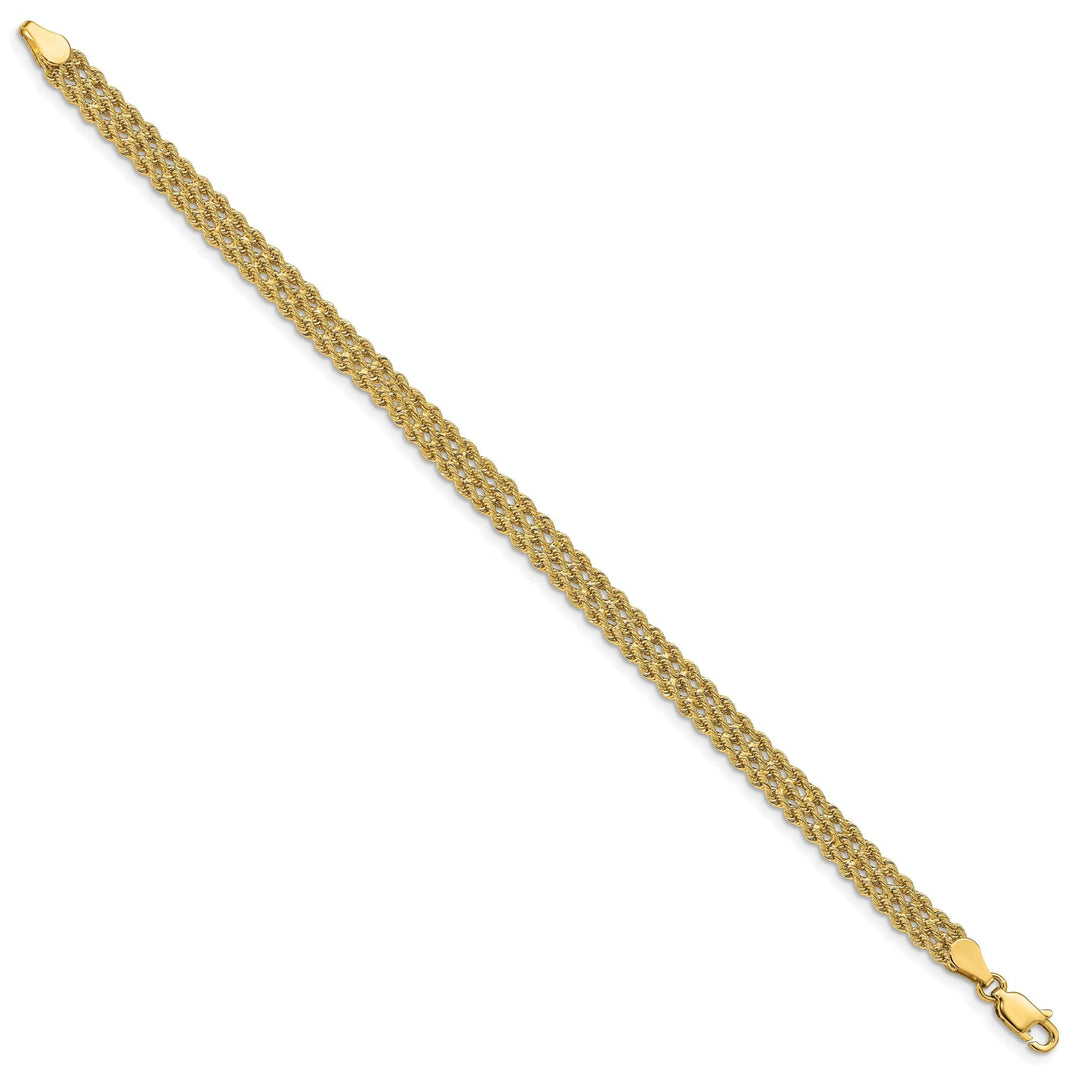 Lovely Rita's Bracelets 14k Yellow Gold Triple Strand Rope Bracelet