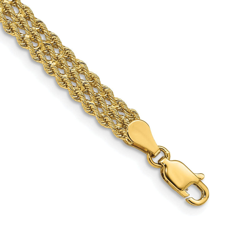 Lovely Rita's Bracelets 14k Yellow Gold Triple Strand Rope Bracelet