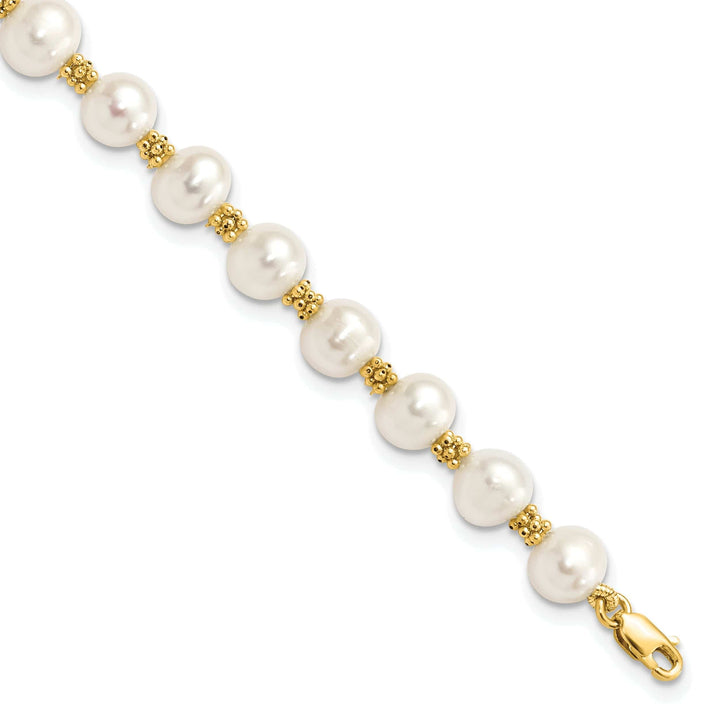 Lovely Rita's Bracelets 14k Yellow Gold Yellow Gold Pearl Bracelet