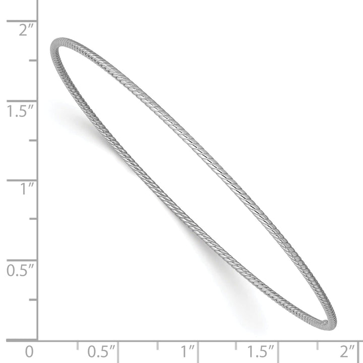 Lovely Rita's Bracelets 14kWhite Gold Twist Bangle Bracelet