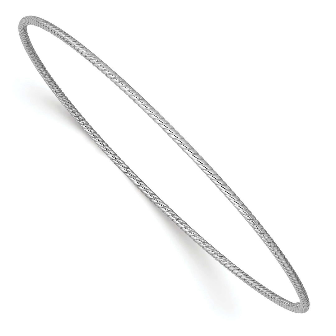 Lovely Rita's Bracelets 14kWhite Gold Twist Bangle Bracelet