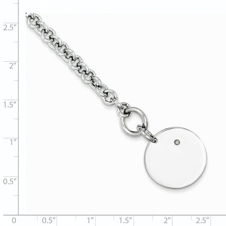 Lovely Rita's Bracelets 925 Sterling Silver 0.3-ct Diamond Disc Bracelet