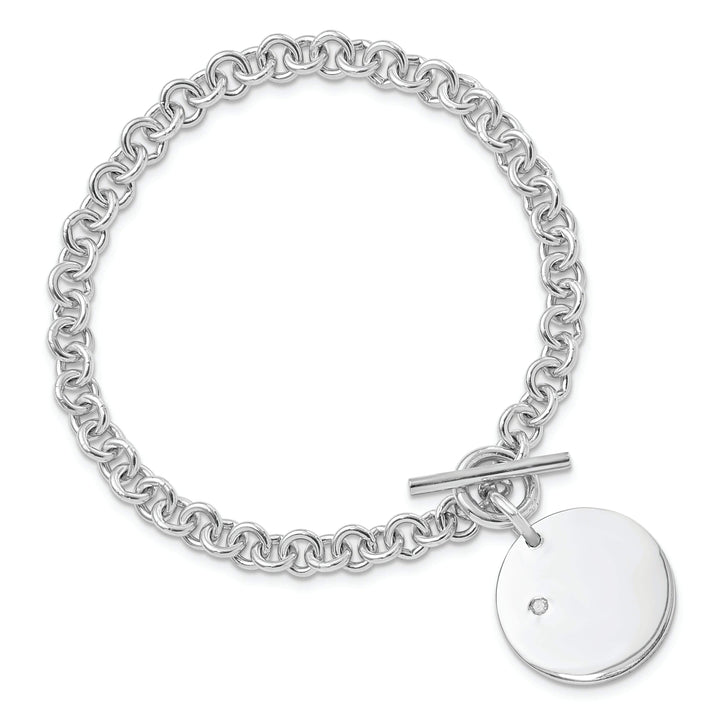 Lovely Rita's Bracelets 925 Sterling Silver 0.3-ct Diamond Disc Bracelet