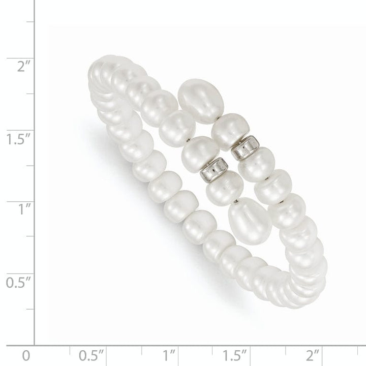 Lovely Rita's Bracelets Fresh Water Button Rice Pearl Flexible Bracelet