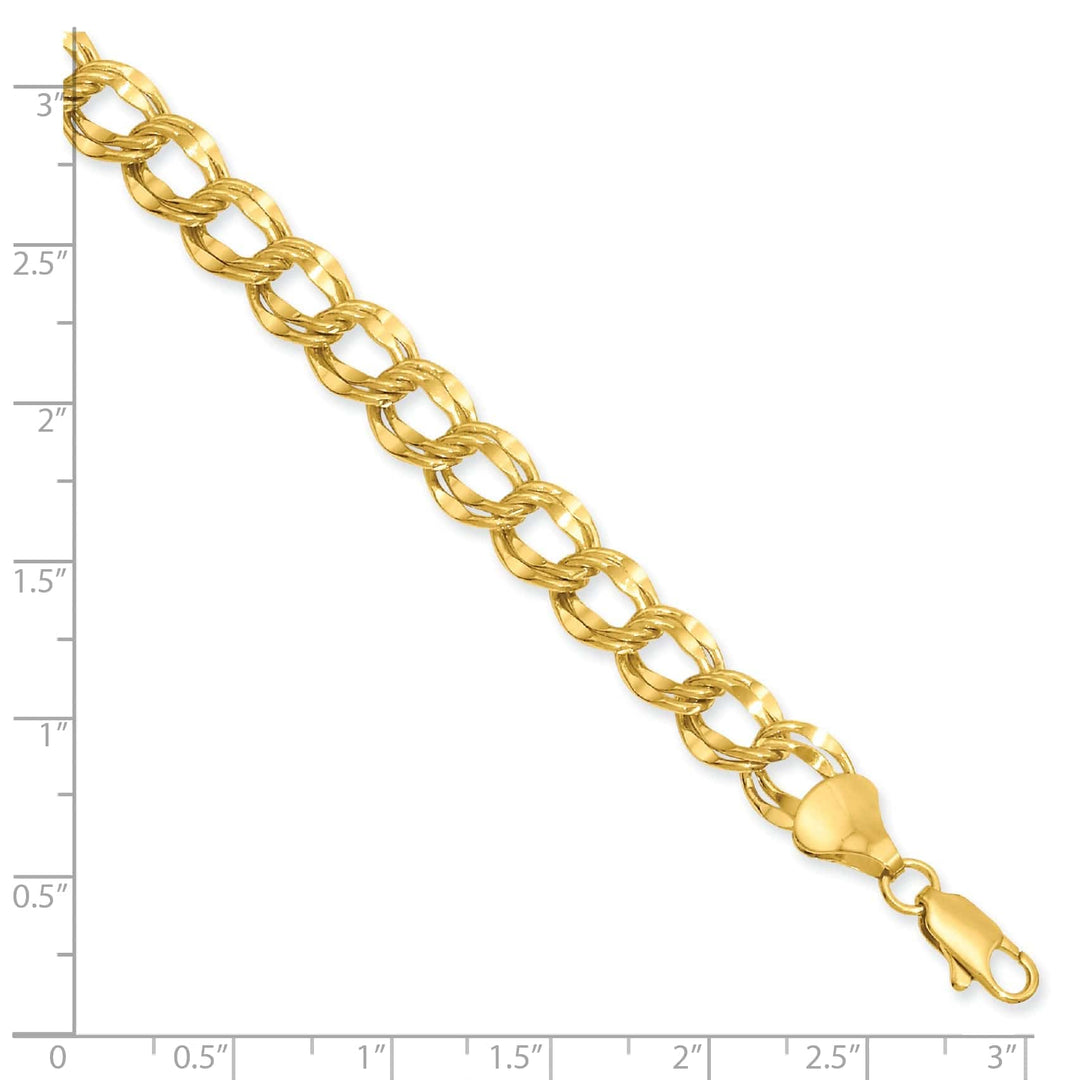 Lovely Rita's Bracelets Gold Plated 8MM Double Link Charm Bracelet