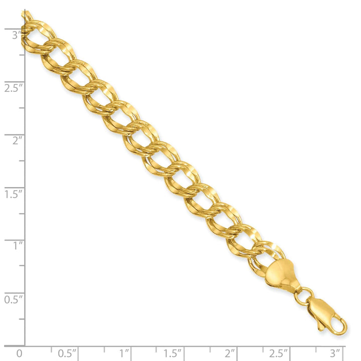 Lovely Rita's Bracelets Gold Plated 8MM Double Link Charm Bracelet