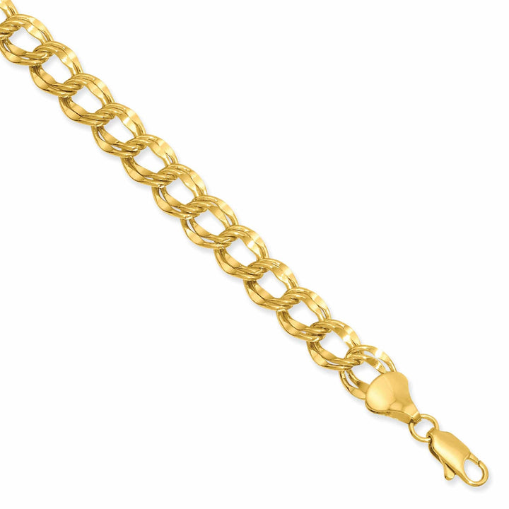 Lovely Rita's Bracelets Gold Plated 8MM Double Link Charm Bracelet