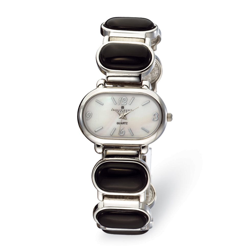 Lovely Rita's Bracelets Ladies Charles Hubert Black Agate Bracelet Watch