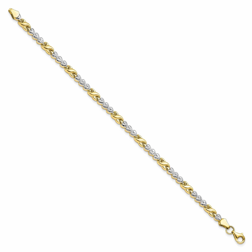 Lovely Rita's Bracelets Leslie 10k TwoTone Gold Infinity Heart Bracelet