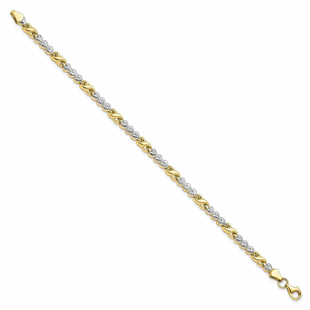 Lovely Rita's Bracelets Leslie 10k TwoTone Gold Infinity Heart Bracelet