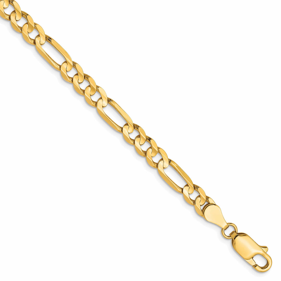 Lovely Rita's Bracelets Leslie 10k Yellow Gold 4.5mm Light Figaro Chain