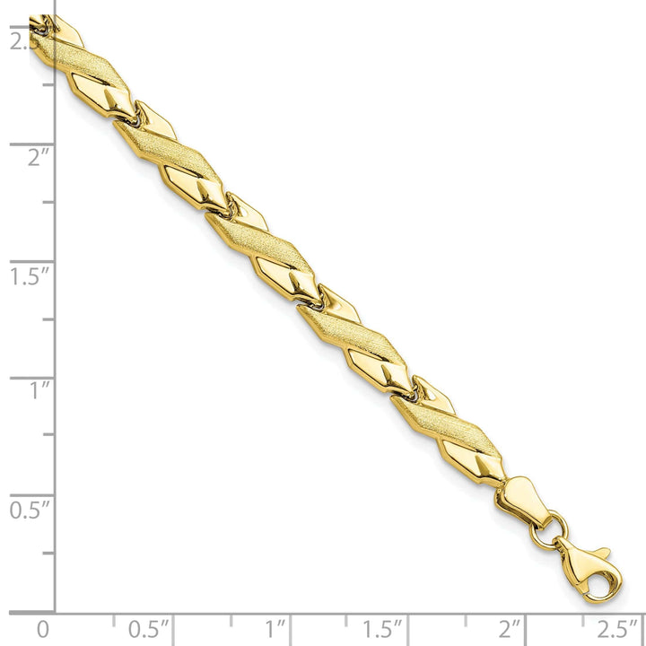 Lovely Rita's Bracelets Leslie 10k Yellow Gold Polish Brushed Bracelet