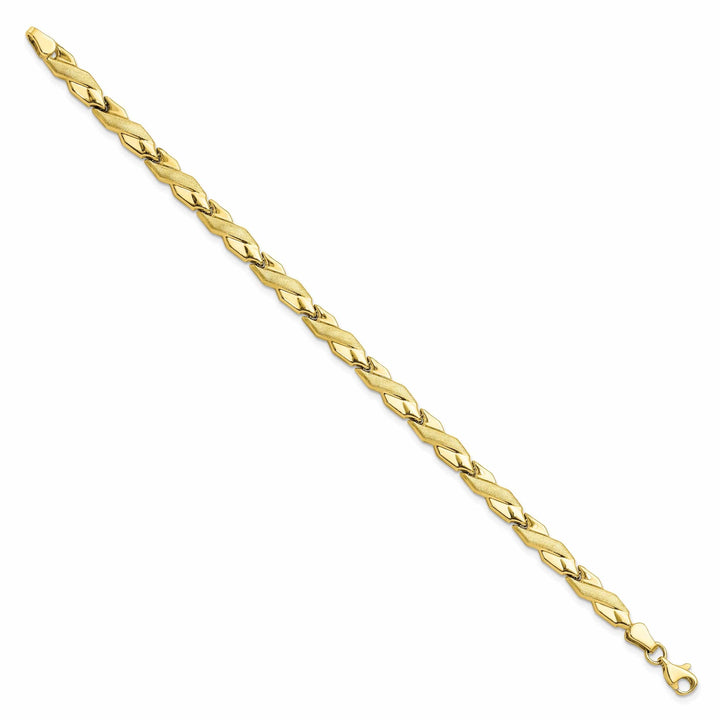 Lovely Rita's Bracelets Leslie 10k Yellow Gold Polish Brushed Bracelet