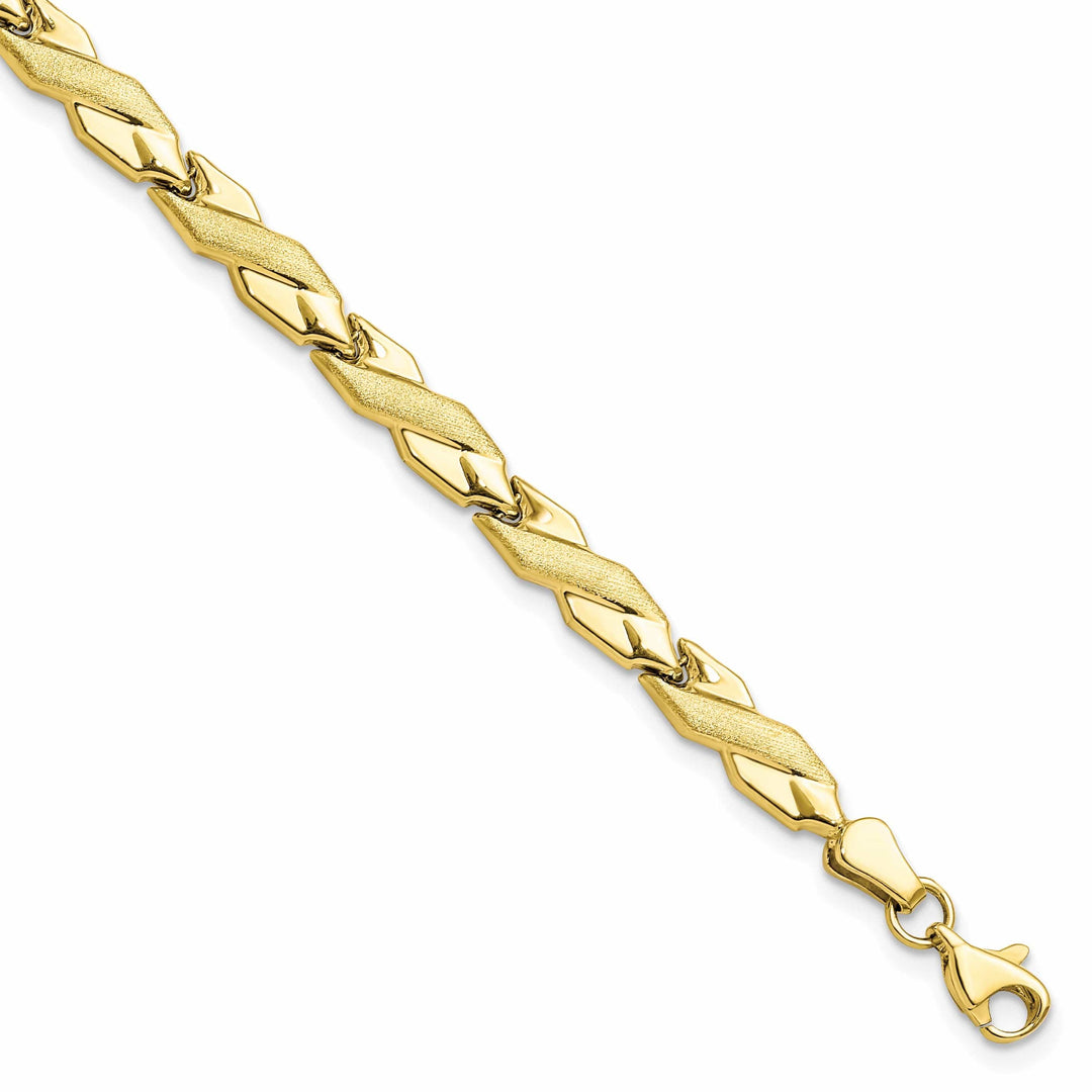 Lovely Rita's Bracelets Leslie 10k Yellow Gold Polish Brushed Bracelet