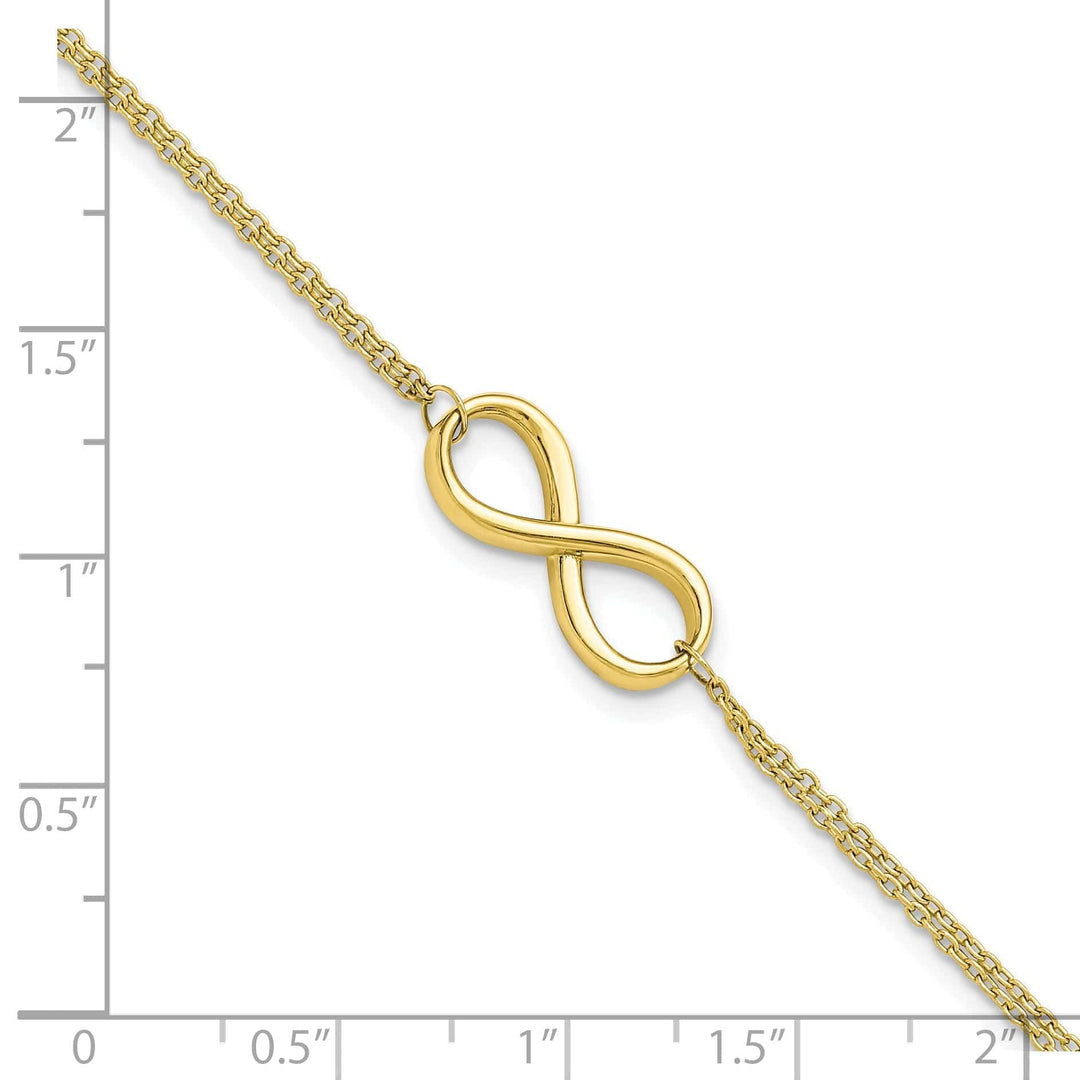 Lovely Rita's Bracelets Leslie 10k Yellow Gold Polish Infinity Bracelet