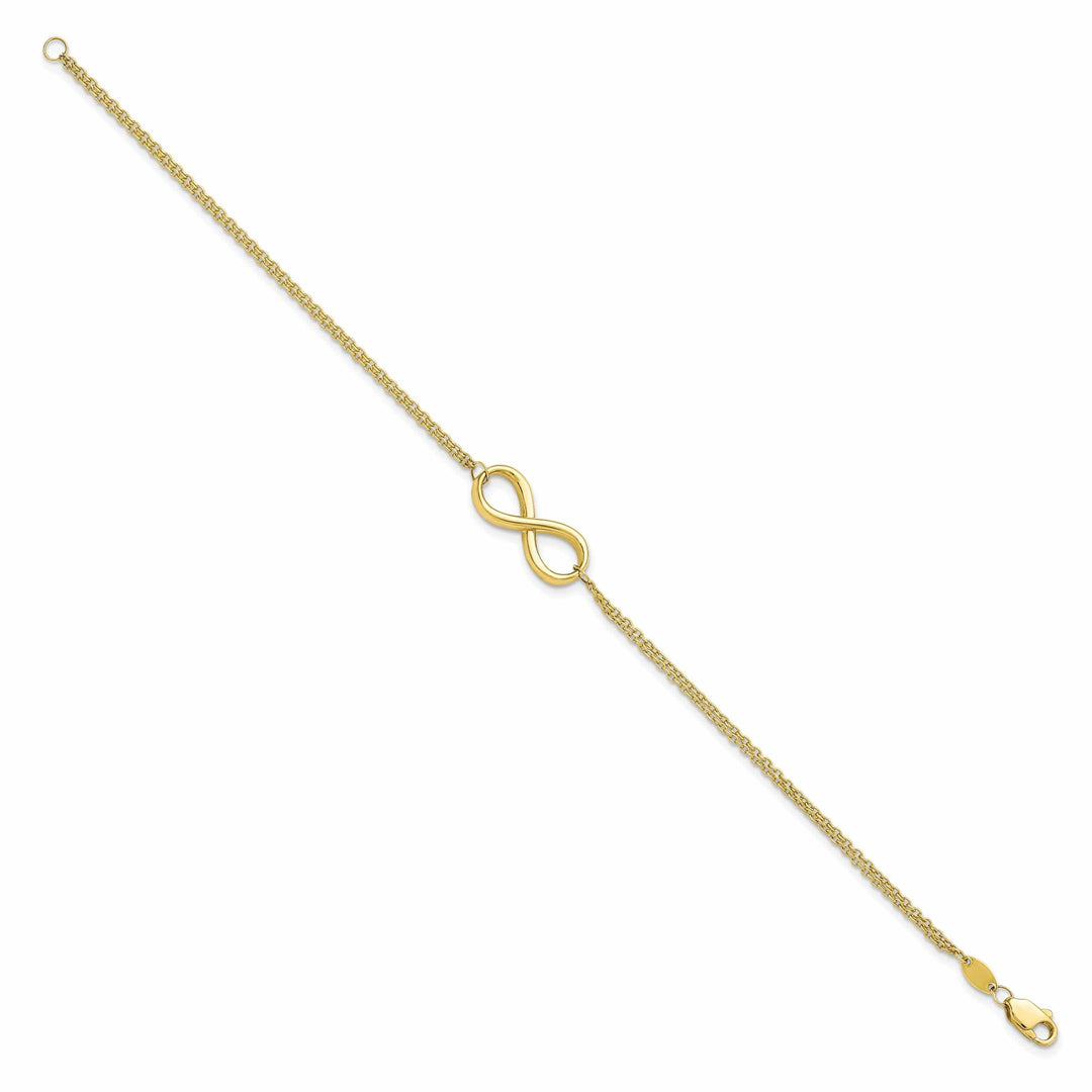 Lovely Rita's Bracelets Leslie 10k Yellow Gold Polish Infinity Bracelet