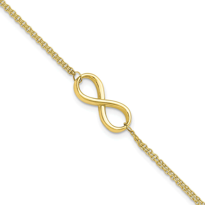 Lovely Rita's Bracelets Leslie 10k Yellow Gold Polish Infinity Bracelet