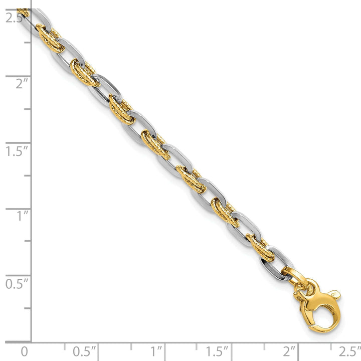 Lovely Rita's Bracelets Leslie 14k Two Tone Gold Polished D.C  Bracelet