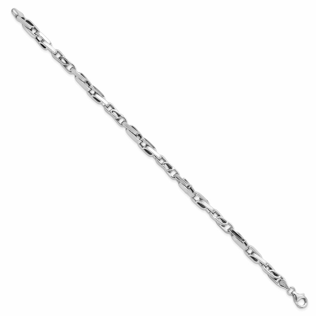 Lovely Rita's Bracelets Leslie 14k White Gold Polish Fancy Link Bracelet