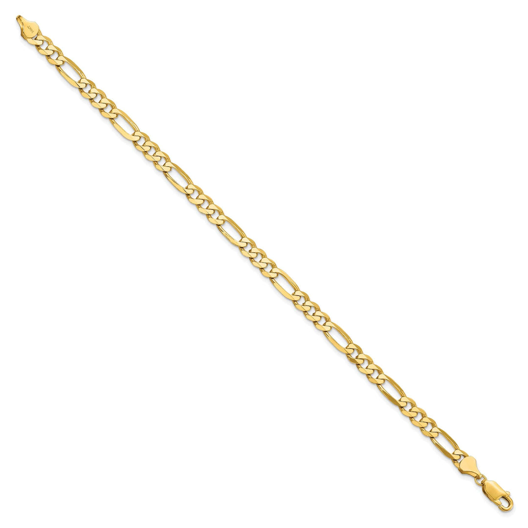 Lovely Rita's Bracelets Leslie 14k Yellow Gold 5.25mm Flat Figaro Chain