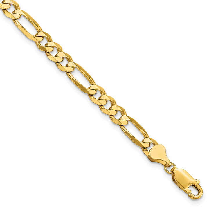 Lovely Rita's Bracelets Leslie 14k Yellow Gold 5.25mm Flat Figaro Chain