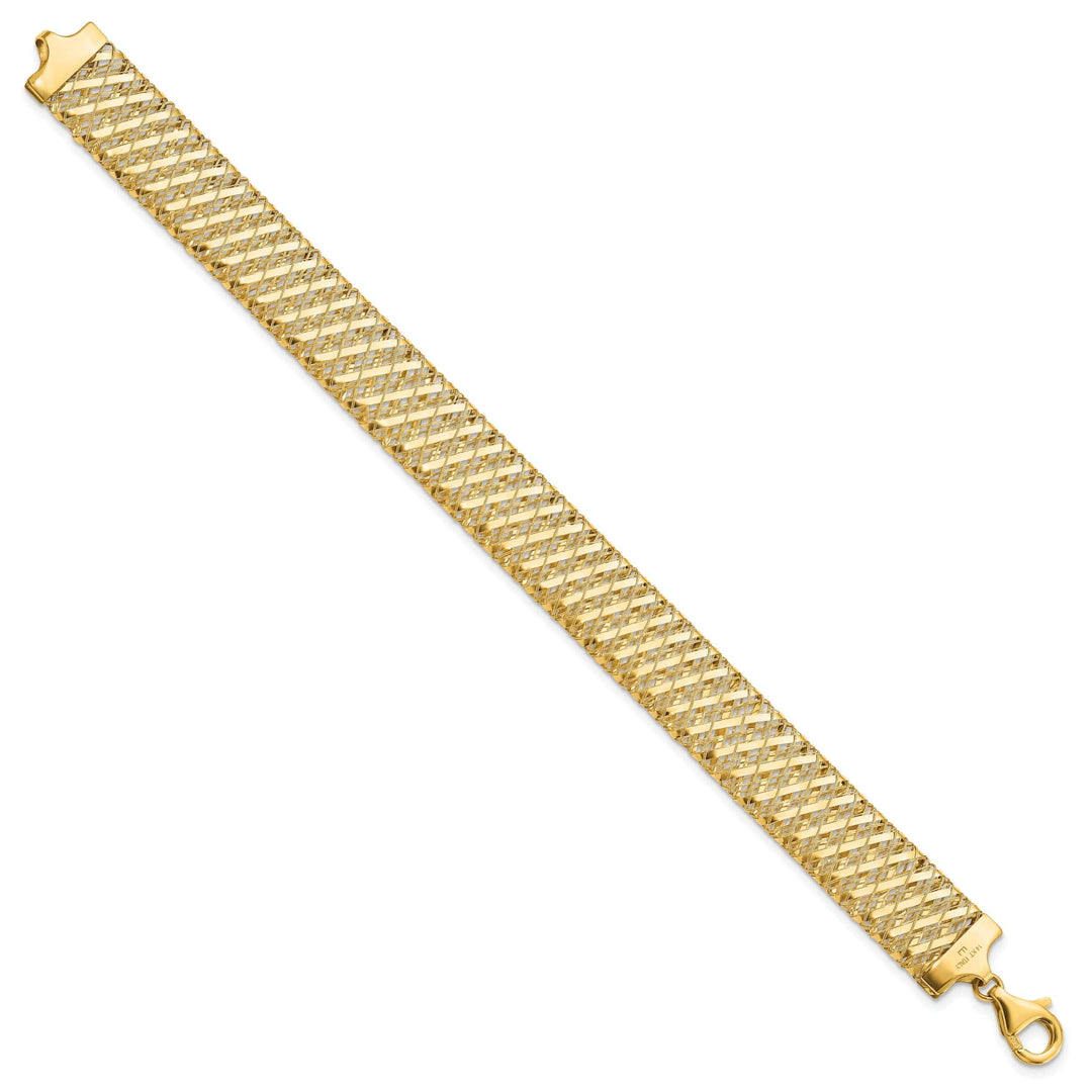 Lovely Rita's Bracelets Leslie 14k Yellow Gold Fancy Stretch  Bracelet