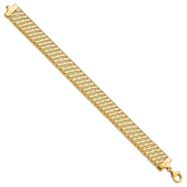 Lovely Rita's Bracelets Leslie 14k Yellow Gold Fancy Stretch  Bracelet