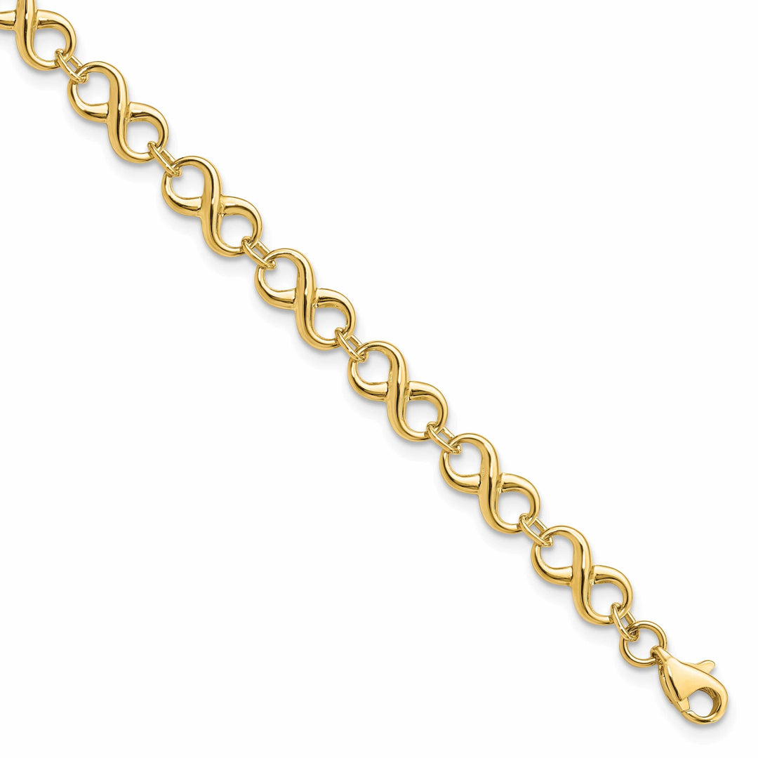Lovely Rita's Bracelets Leslie 14k Yellow Gold Polish Infinity Bracelet