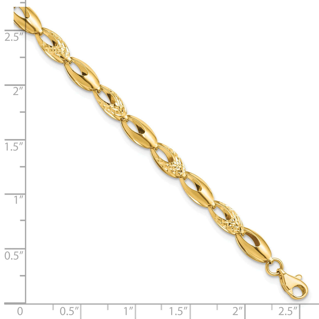 Lovely Rita's Bracelets Leslie 14k Yellow Gold Polished D.C Bracelet
