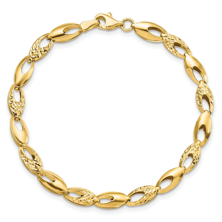Lovely Rita's Bracelets Leslie 14k Yellow Gold Polished D.C Bracelet