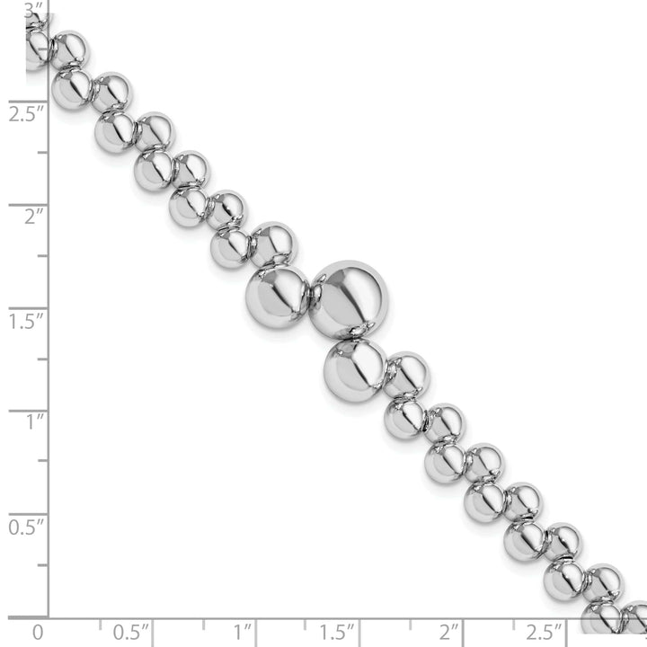 Lovely Rita's Bracelets Leslie Sterling Silver Polished Beaded Bracelet