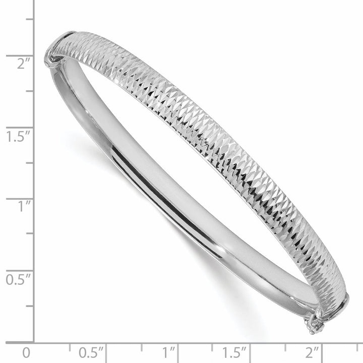 Lovely Rita's Bracelets Leslies Sterling Silver Polished Texture Bangle