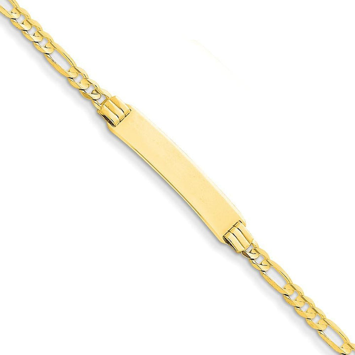 Lovely Rita's Bracelets No Engraving 14k Gold Figaro ID Bracelet