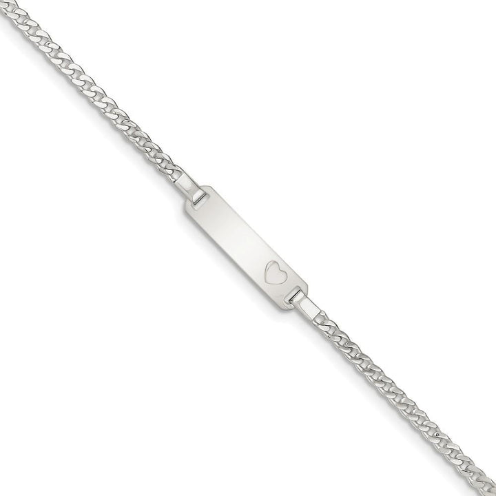 Lovely Rita's Bracelets No Engraving Silver Engravable Baby ID Heart Bracelet
