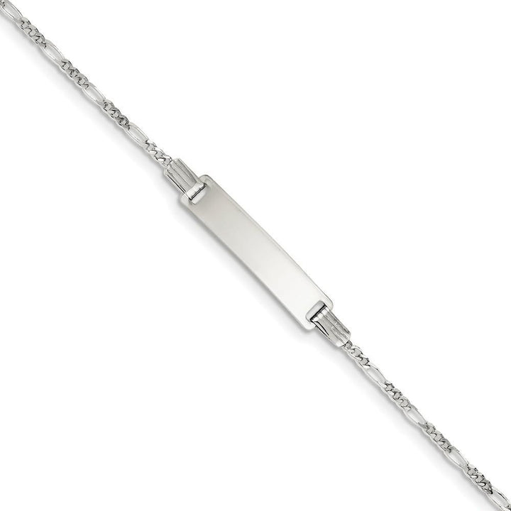 Lovely Rita's Bracelets No Engraving Silver Engraveable Childrens ID Figaro Bracelet.