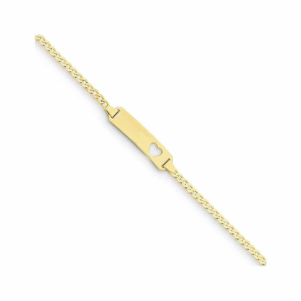 Lovely Rita's Bracelets No Engraving / Size 5.5 14k Curb Link Baby ID Bracelet