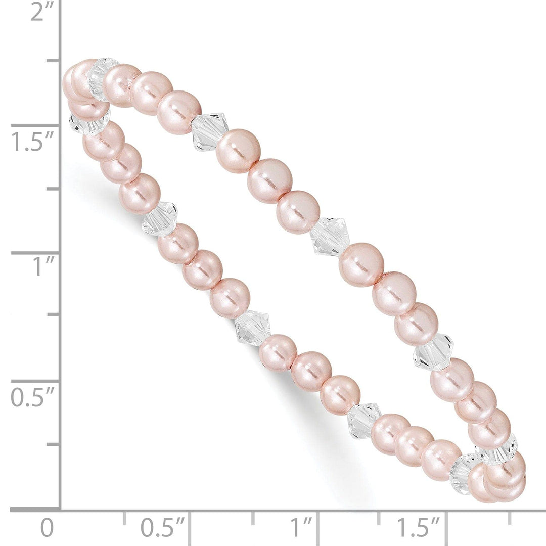 Lovely Rita's Bracelets Pink Pearl Swarovski Crystal Child Bracelet