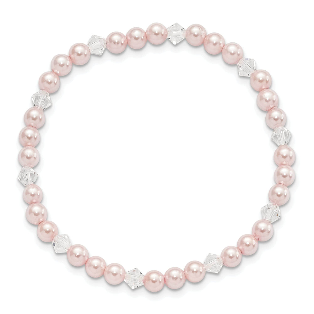 Lovely Rita's Bracelets Pink Pearl Swarovski Crystal Child Bracelet