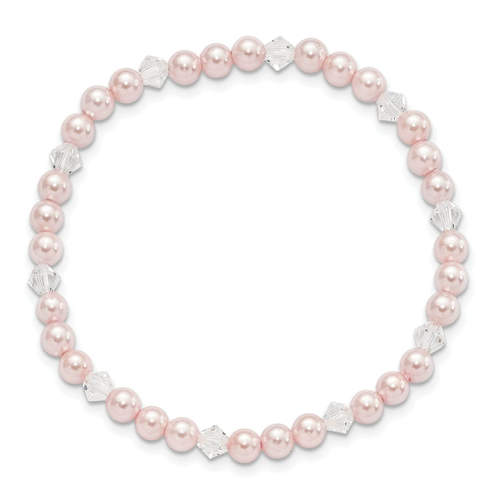 Lovely Rita's Bracelets Pink Pearl Swarovski Crystal Child Bracelet