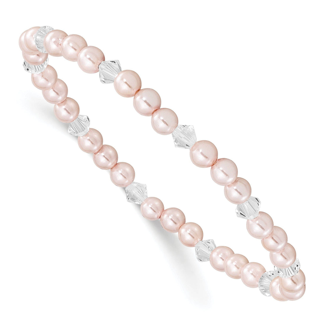 Lovely Rita's Bracelets Pink Pearl Swarovski Crystal Child Bracelet
