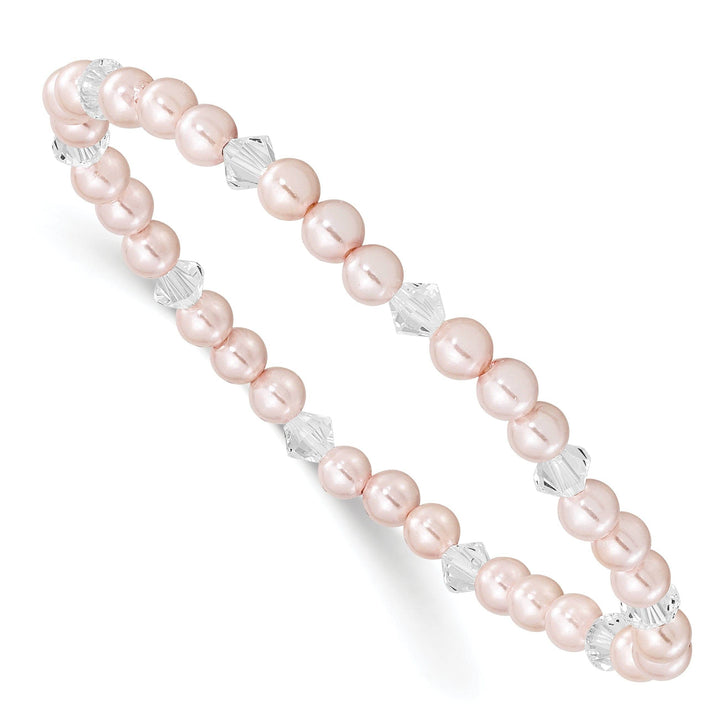 Lovely Rita's Bracelets Pink Pearl Swarovski Crystal Child Bracelet