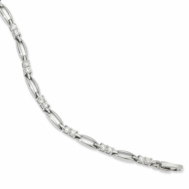Kelly Waters Bracelets Rhodium Plated Link Cubic Zirconia Bracelet
