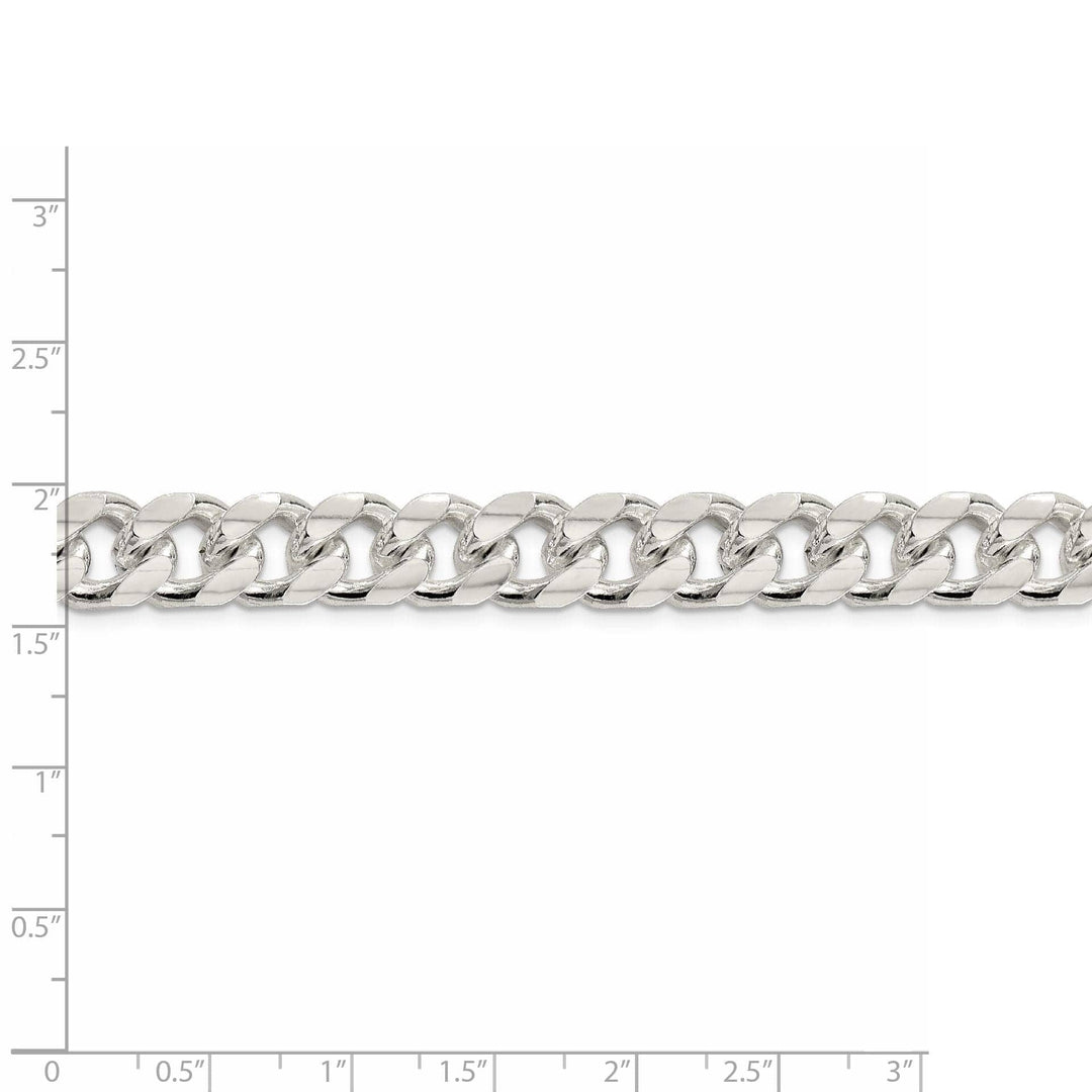Lovely Rita's Bracelets Silver 10.50-mm Solid Domed Link Curb Chain