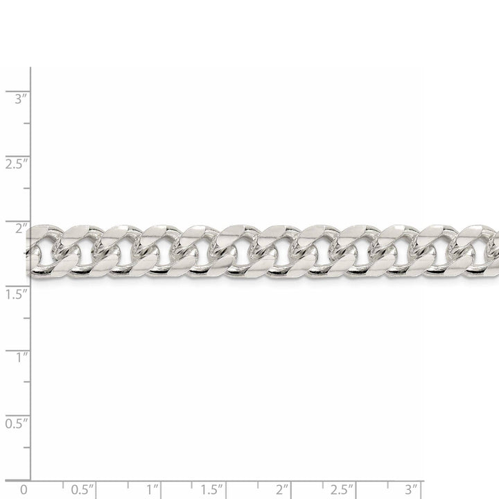 Lovely Rita's Bracelets Silver 10.50-mm Solid Domed Link Curb Chain
