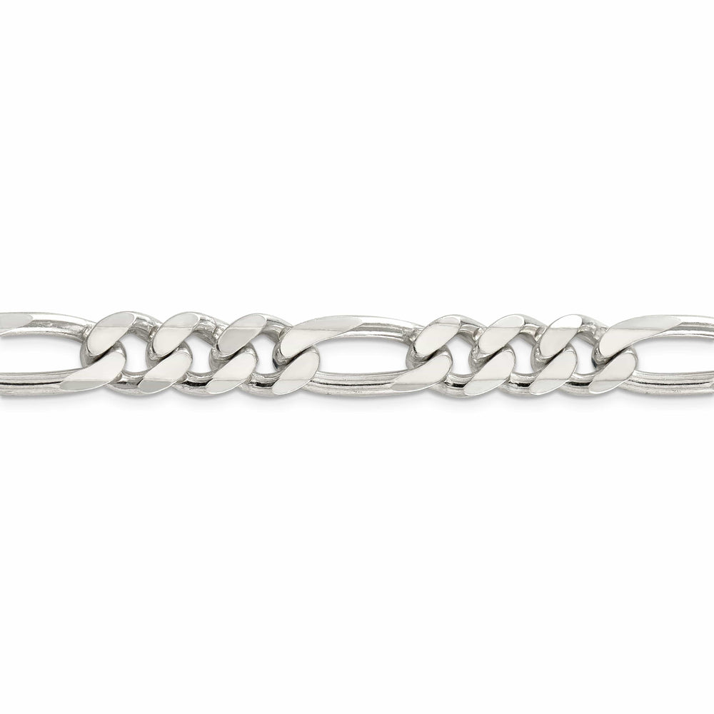 Lovely Rita's Bracelets Silver 10.50-mm Solid Pave Flat Figaro Chain
